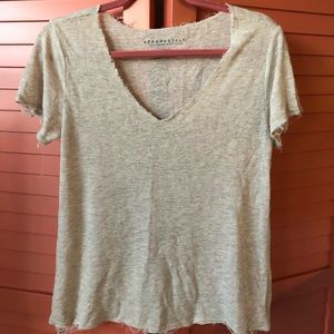 oversized V-neck tee🤎